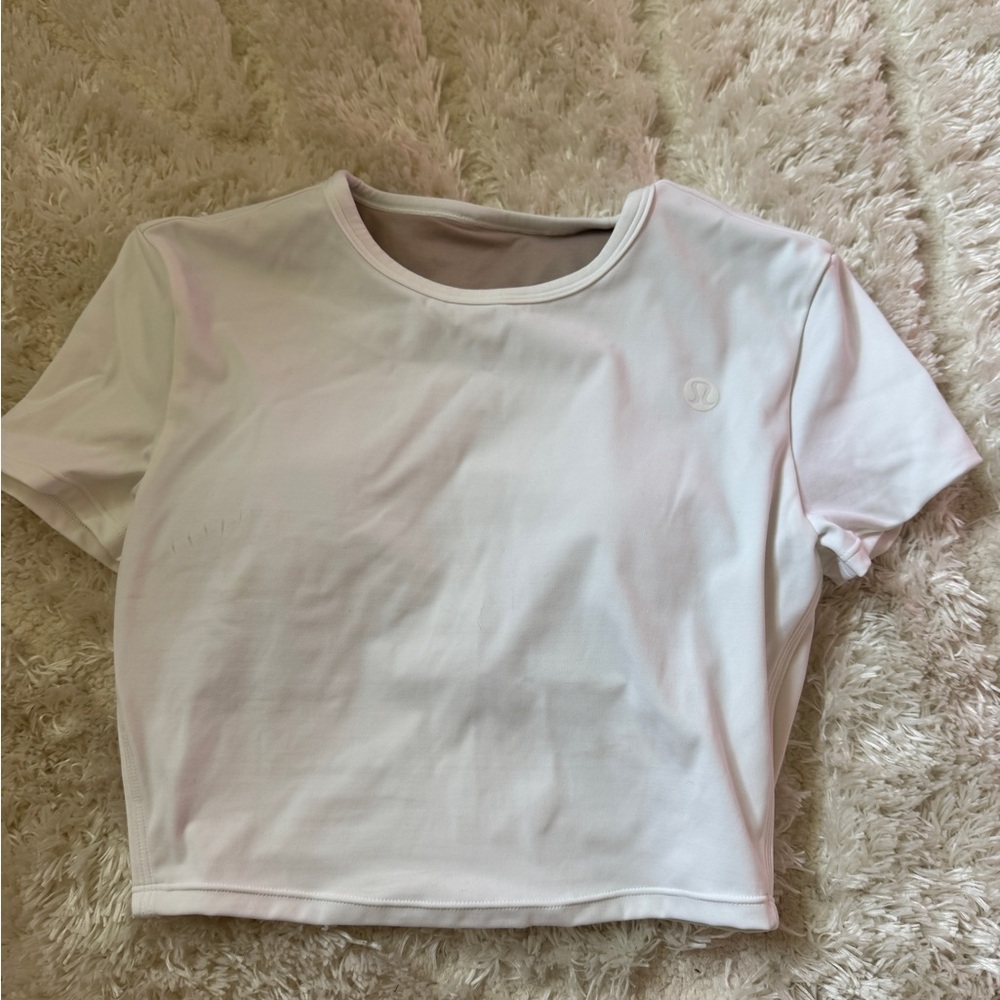 NWOT lululemon athletica white Crop Top